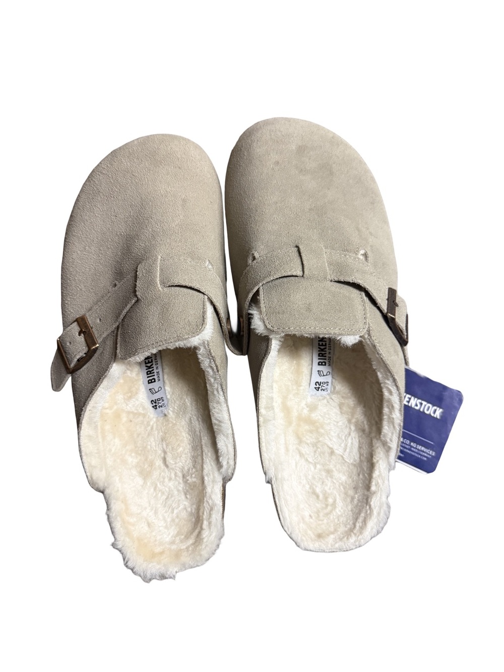 Birkenstock Men’s Fleece-Lined Clog - Taupe